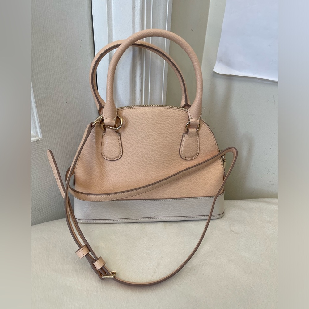 Coach Pink and Cream Domed Shape Small Satchel Bag EUC - Picture 3 of 13